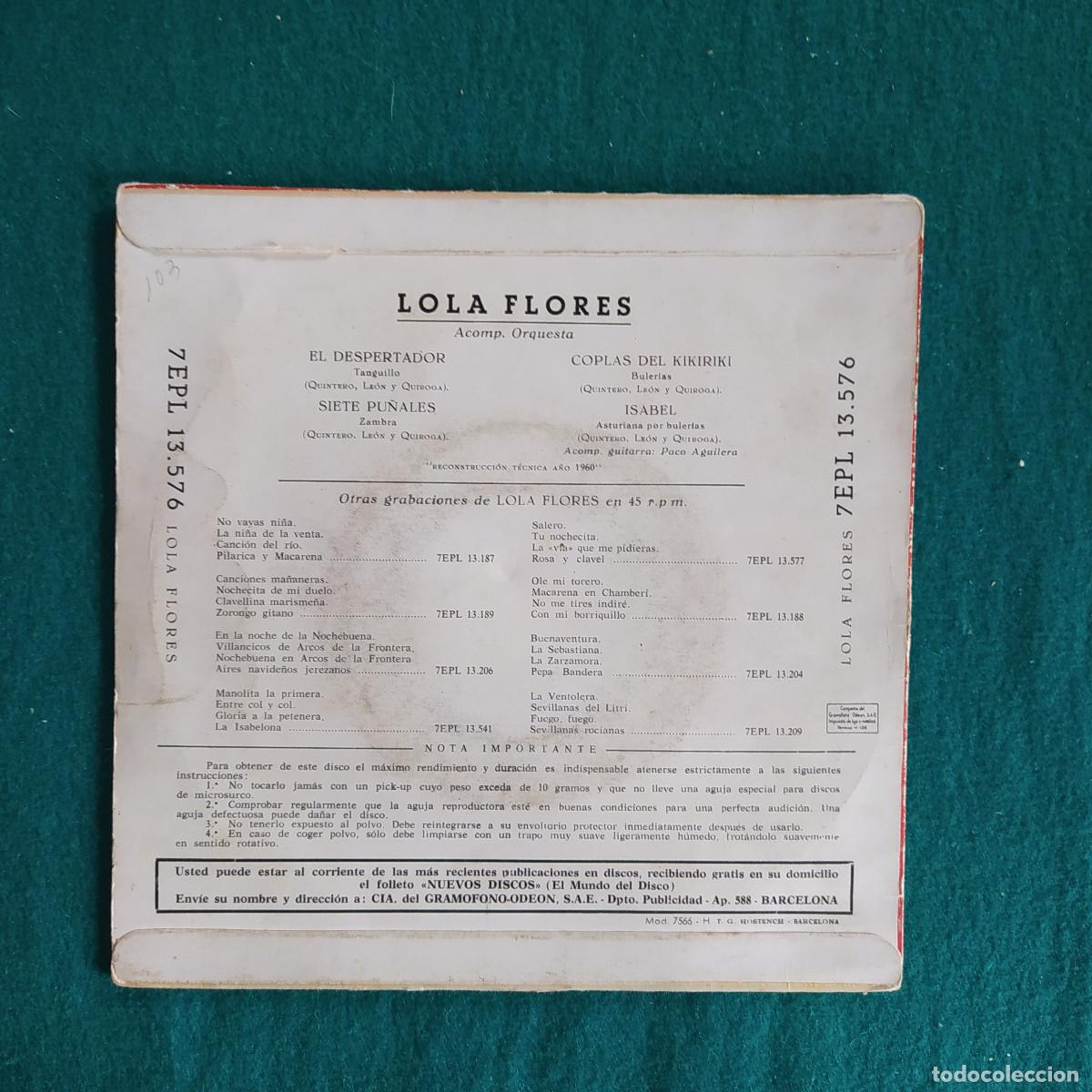 Discos de vinilo: Lola Flores &ndash; El Despertador - Foto 2