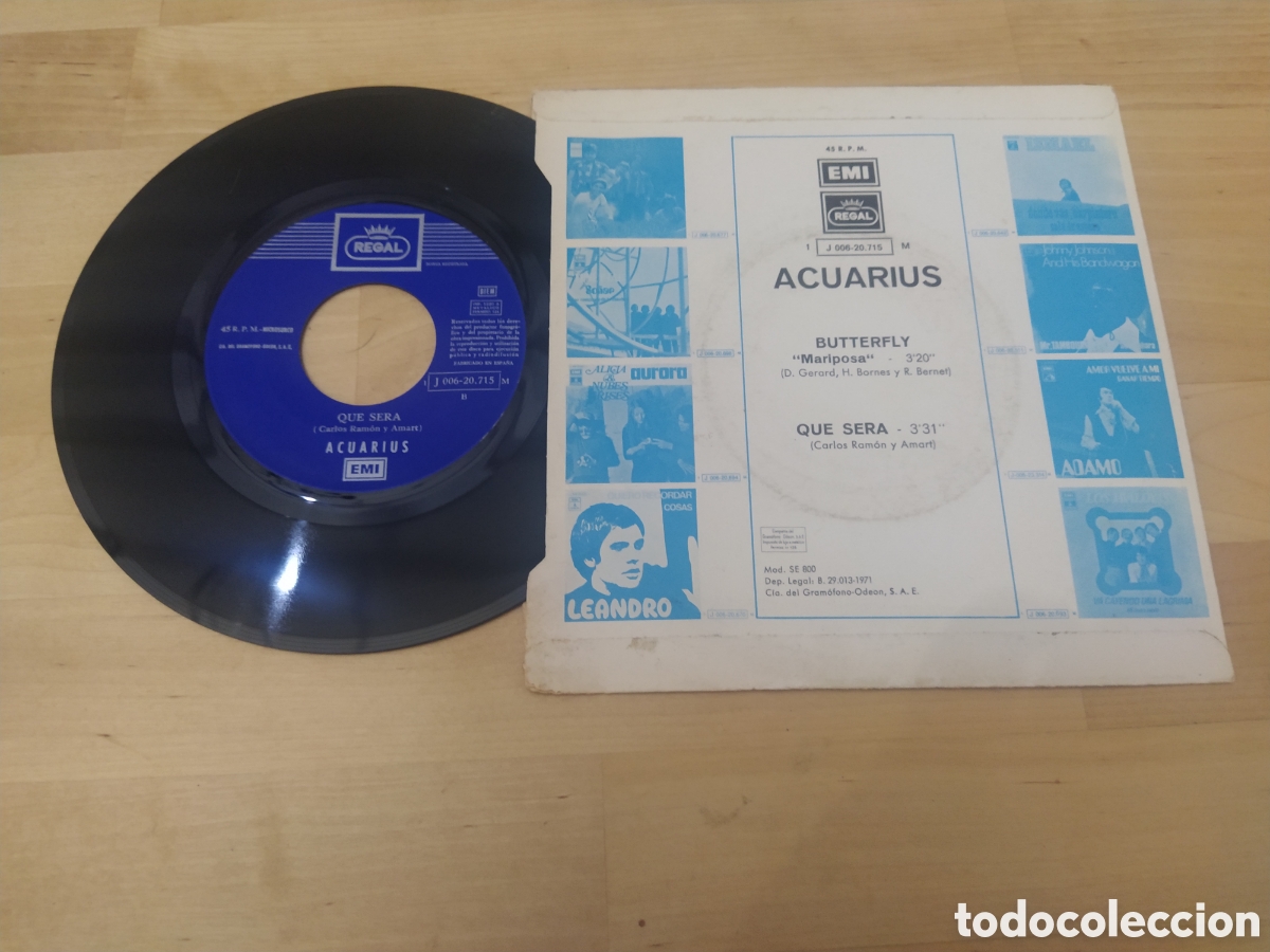 Discos de vinilo: ACUARIUS - BUTTERFLY VINILO SINGLE - Foto 2