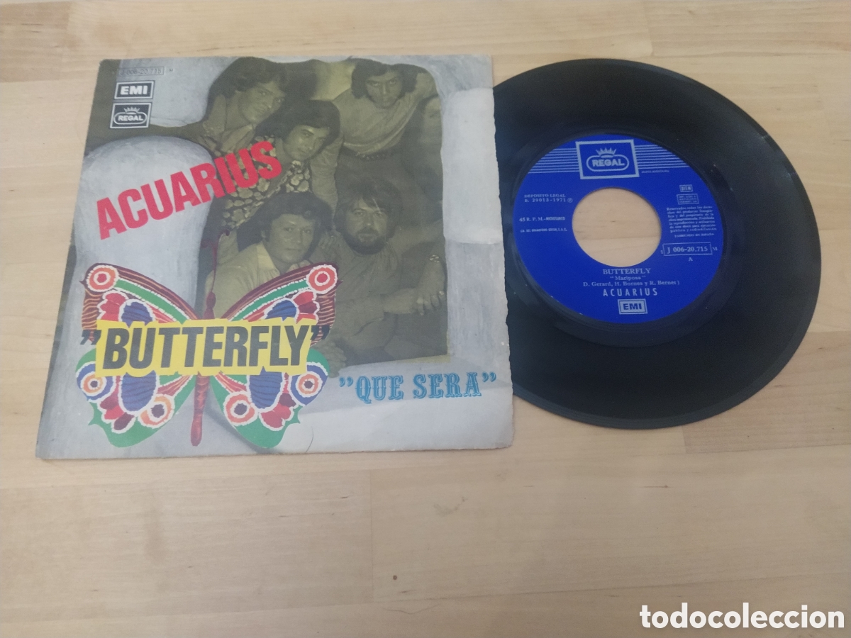Discos de vinilo: ACUARIUS - BUTTERFLY VINILO SINGLE - Foto 1