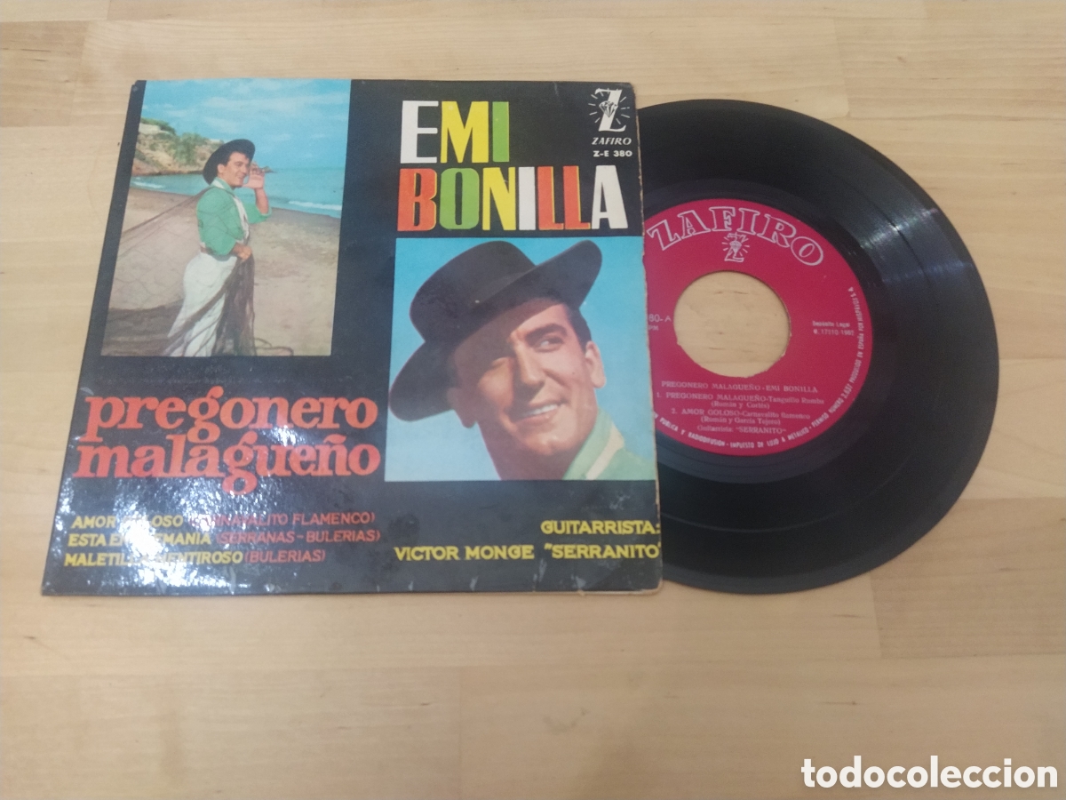 Discos de vinilo: EMI BONILLA - PREGONERO MALAGUE&Ntilde;O - Foto 1