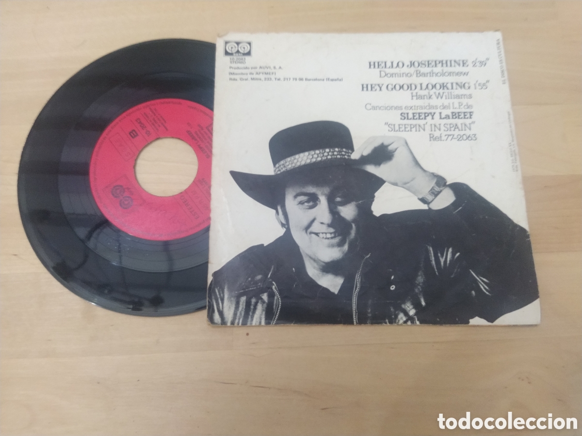 Discos de vinilo: SLEEPY LABEEF - HELLO JOSEPHINE - DISCO SINGLE VINILO - Foto 3