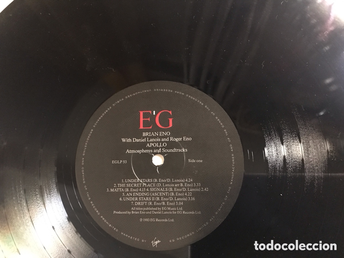 Discos de vinilo: Apollo. Atmospheres & Soundtracks. Brian Eno - Foto 3