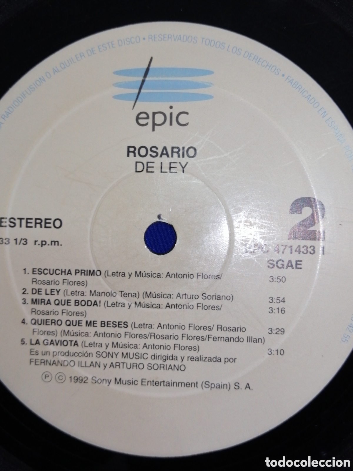 Discos de vinilo: ROSARIO - DE LEY - EPIC 1992 - Foto 10