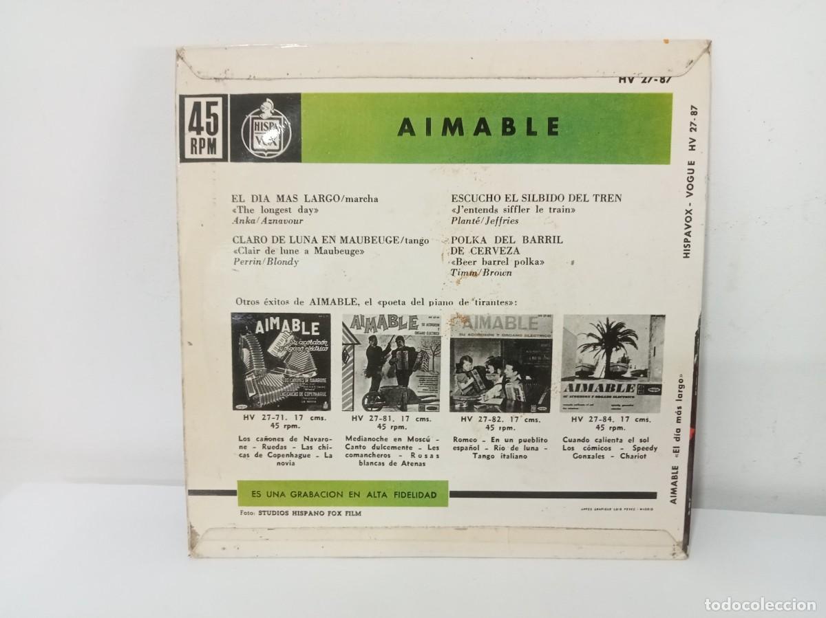 Discos de vinilo: AIMABLE - EL DIA MAS LARGO - Foto 2