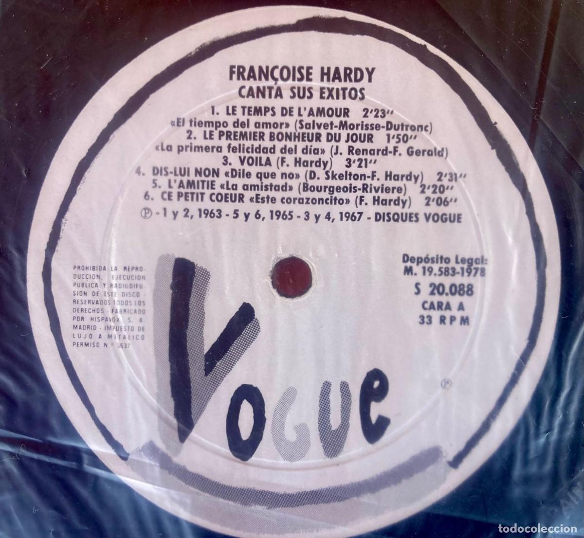 Discos de vinilo: FRANCOISE HARDY - Canta sus &eacute;xitos - Foto 3