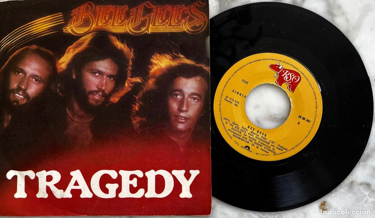 Discos de vinilo: BEE GEES. TRAGEDY / UNTIL. SINGLE ORIGINAL ESPA&Ntilde;A 1978 - Foto 1