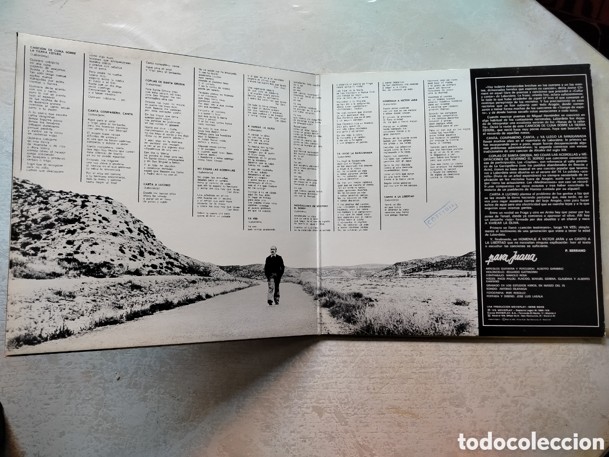 Discos de vinilo: Labordeta Jos&eacute; Antonio LP - Foto 3