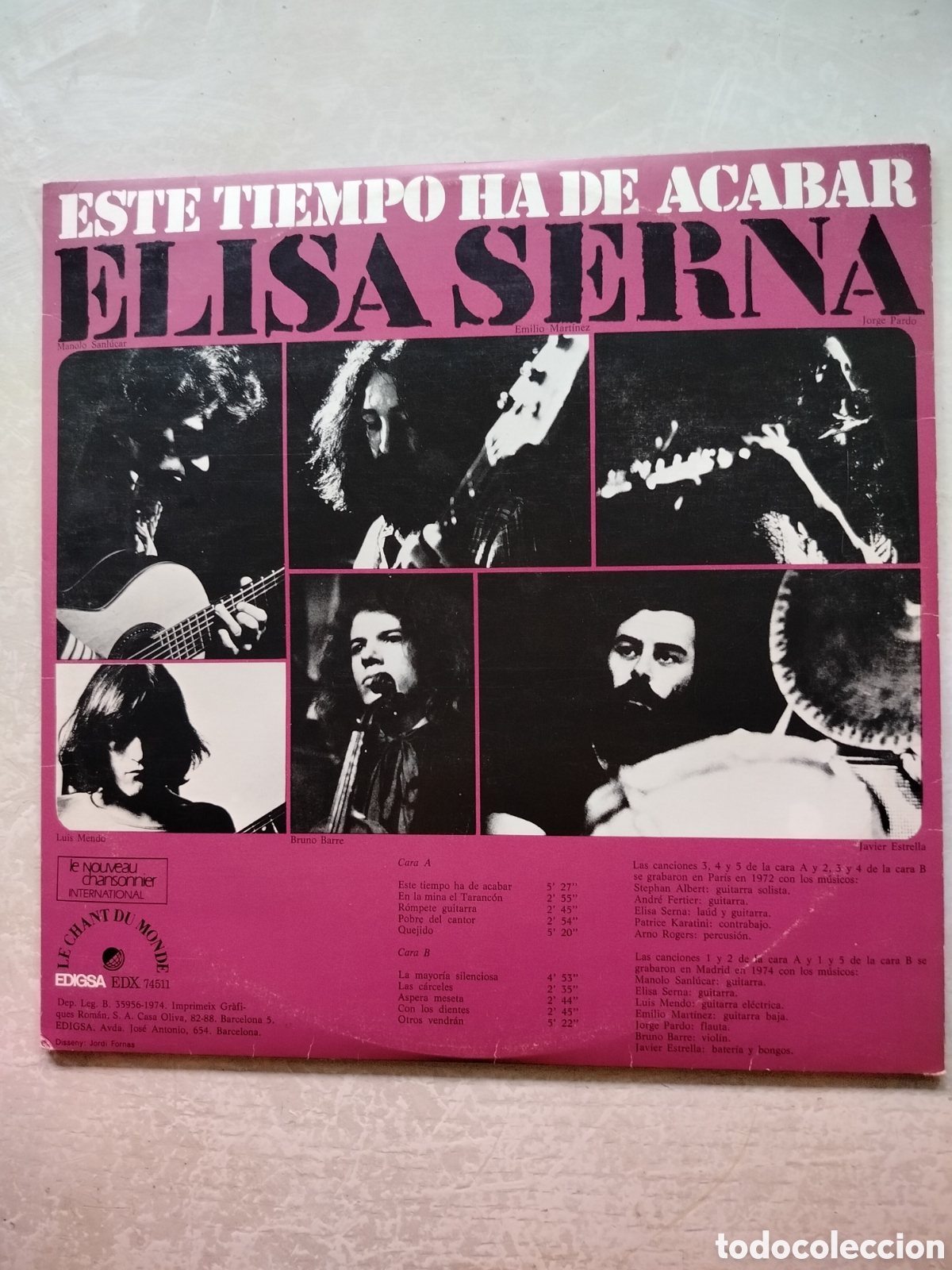 Discos de vinilo: Elisa Serna LP 1974. - Foto 2