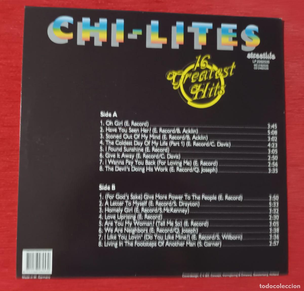 Discos de vinilo: CHI-LITES - 16 GREATEST HITS - LP. - Foto 2