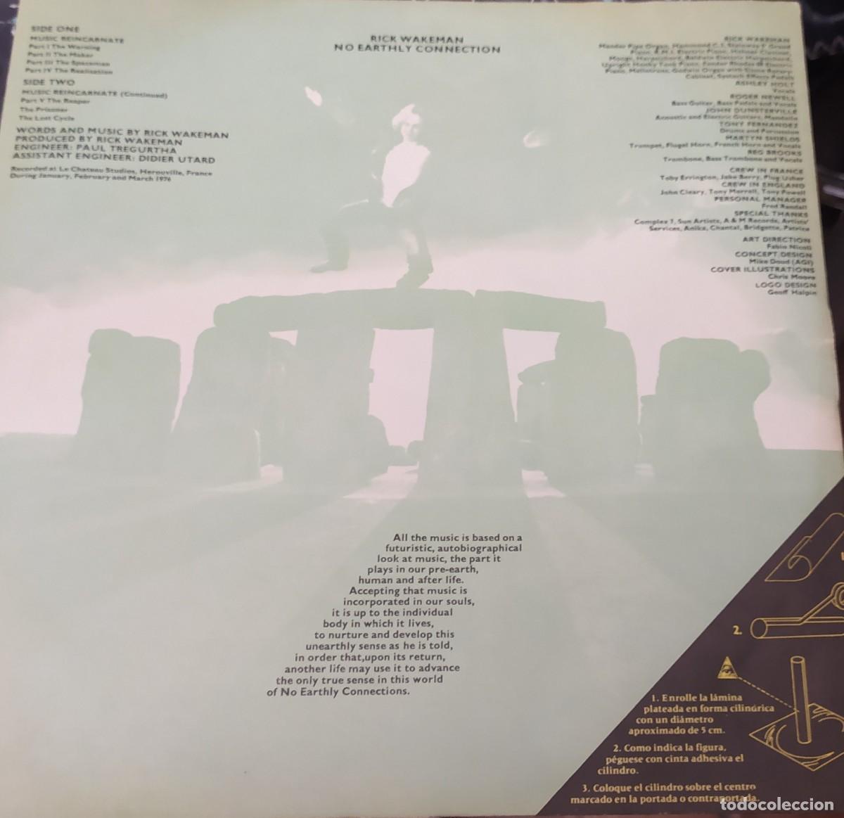 Discos de vinilo: LP Rick Wakeman: No earthly connection - Foto 4