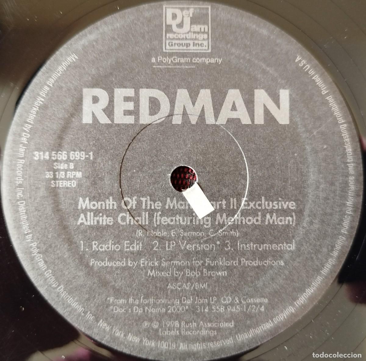 Discos de vinilo: REDMAN ** Ill Bee Dat ** MAXI SINGLE VINILO 1998 USA - Foto 4