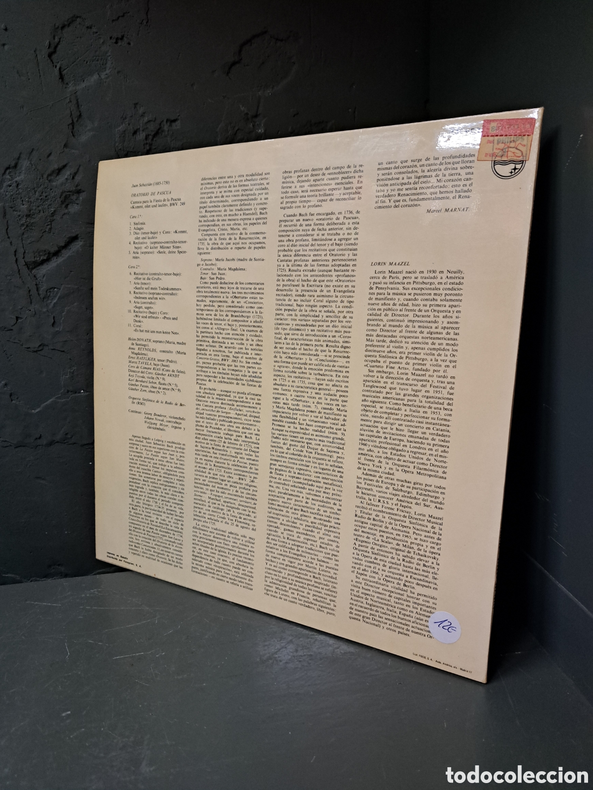 Discos de vinilo: Bach Oratorio de Pascua - Foto 2
