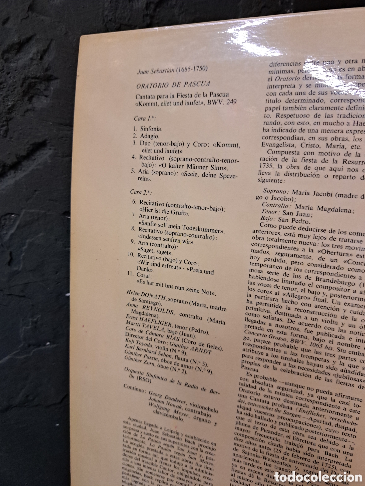 Discos de vinilo: Bach Oratorio de Pascua - Foto 3