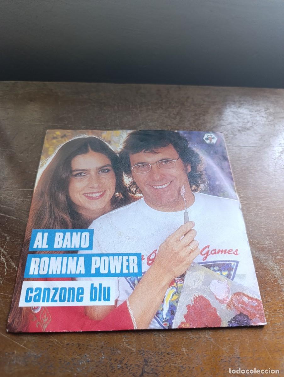 Discos de vinilo: Disco de vinilo single Al Bano Romina Power &ndash; Canzone Blu - Foto 1