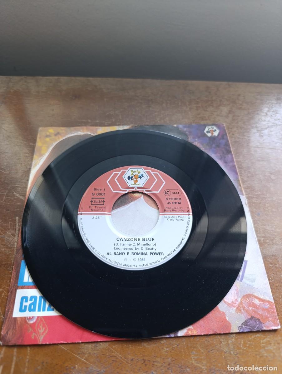 Discos de vinilo: Disco de vinilo single Al Bano Romina Power &ndash; Canzone Blu - Foto 7