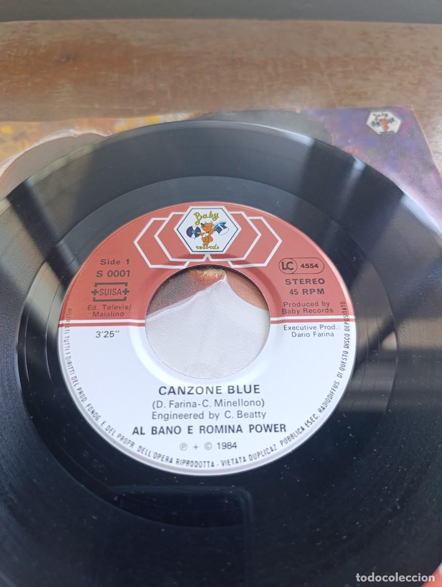 Discos de vinilo: Disco de vinilo single Al Bano Romina Power &ndash; Canzone Blu - Foto 8