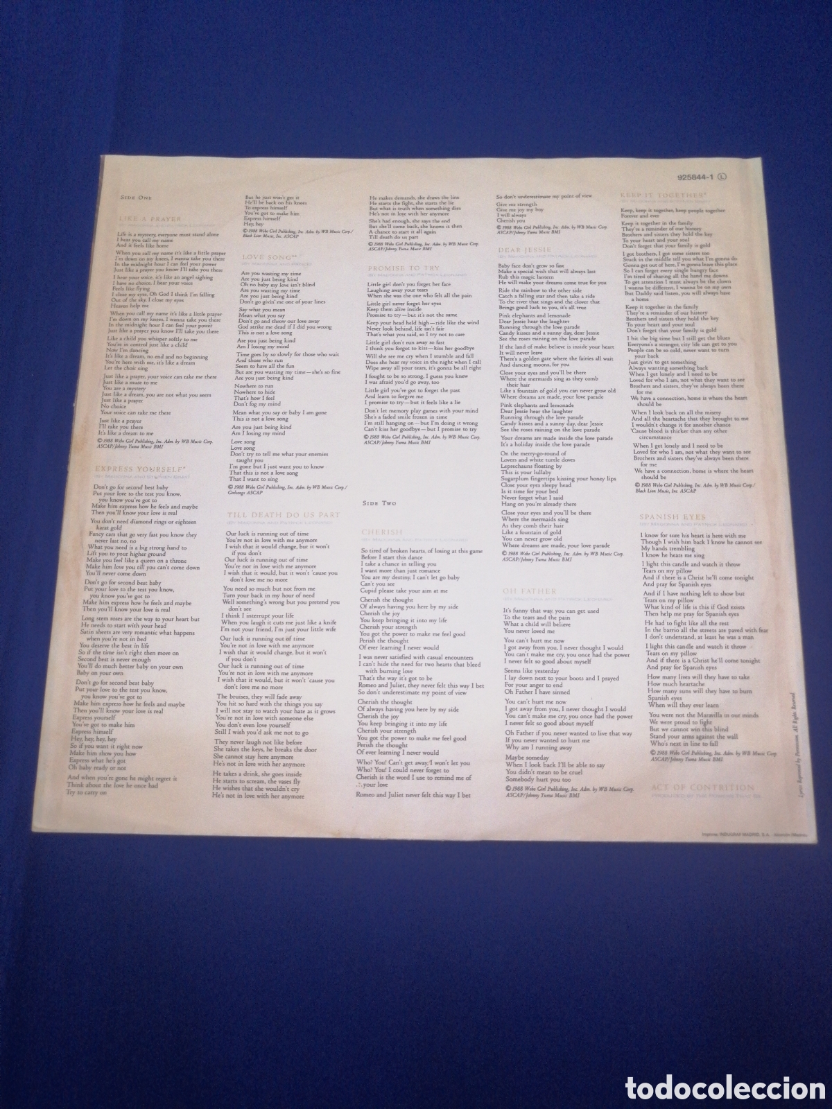 Discos de vinilo: MADONNA LIKE PRAYER - 1989 SIRE - Foto 8