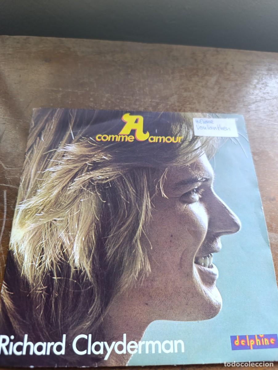 Discos de vinilo: Disco de vinilo single Richard Clayderman &ndash; A Comme Amour - Foto 2