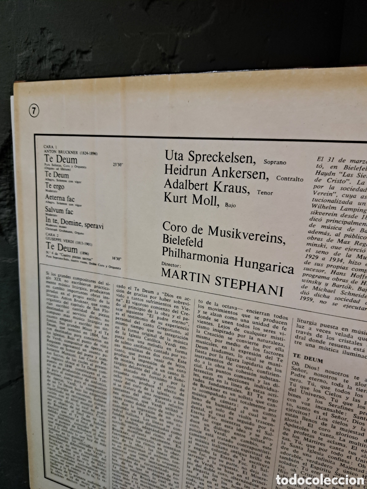 Discos de vinilo: Giuseppe Verdi. Te Deum - Foto 3