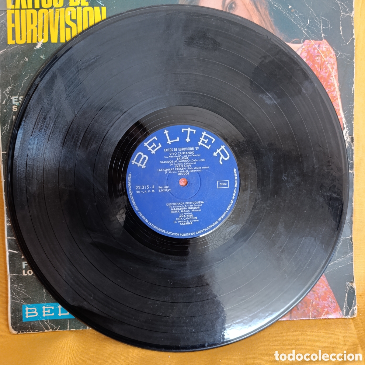 Discos de vinilo: Exitos de Eurovisi&oacute;n de 1969.&nbsp;Disco vinilo - Foto 3