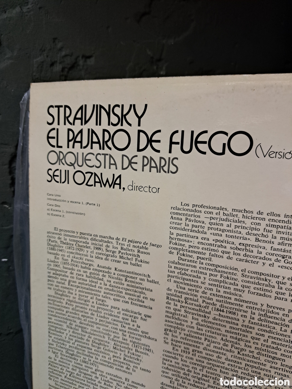 Discos de vinilo: Stravinsky. El p&aacute;jaro de fuego - Foto 3