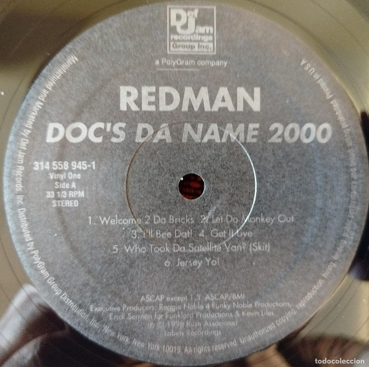 Discos de vinilo: REDMAN ** Docs Da Name 2000 ** VINILO LP DOBLE 1998 USA - Foto 3