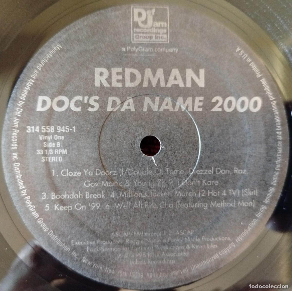 Discos de vinilo: REDMAN ** Docs Da Name 2000 ** VINILO LP DOBLE 1998 USA - Foto 4