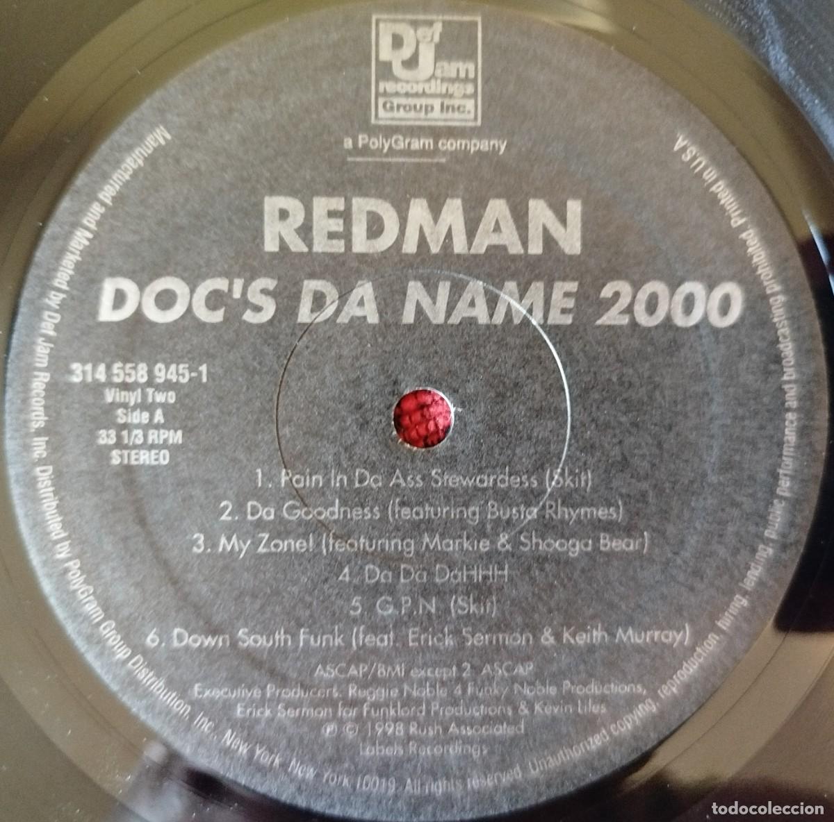 Discos de vinilo: REDMAN ** Docs Da Name 2000 ** VINILO LP DOBLE 1998 USA - Foto 5