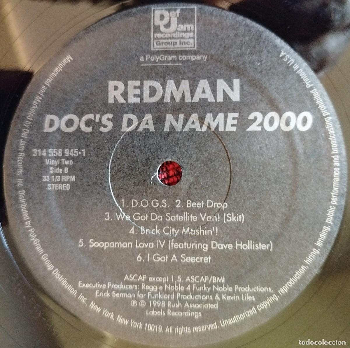 Discos de vinilo: REDMAN ** Docs Da Name 2000 ** VINILO LP DOBLE 1998 USA - Foto 6