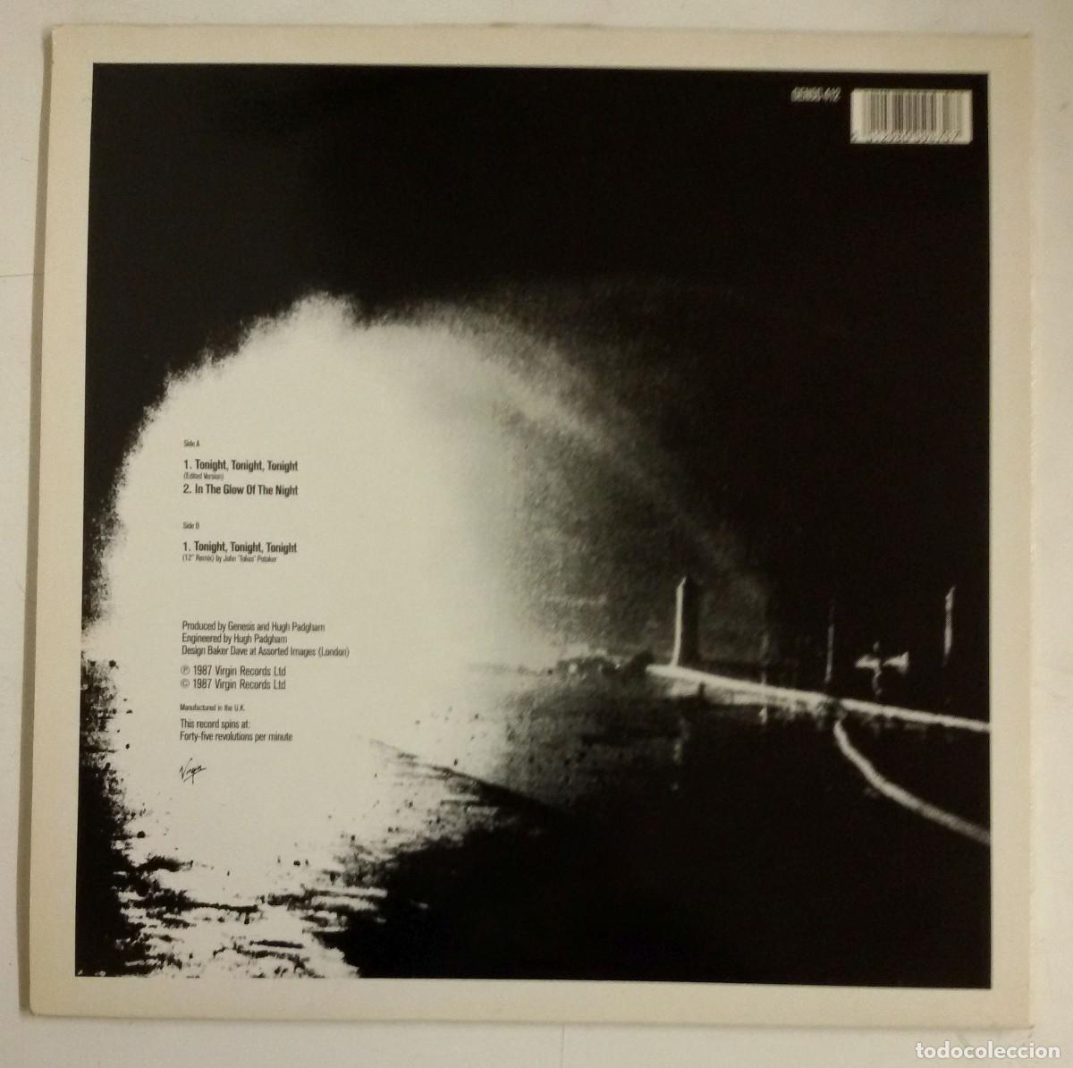 Discos de vinilo: Genesis Tonight Tonight Tonight Maxisingle 12&rdquo; UK 1987 gatefold - Foto 2