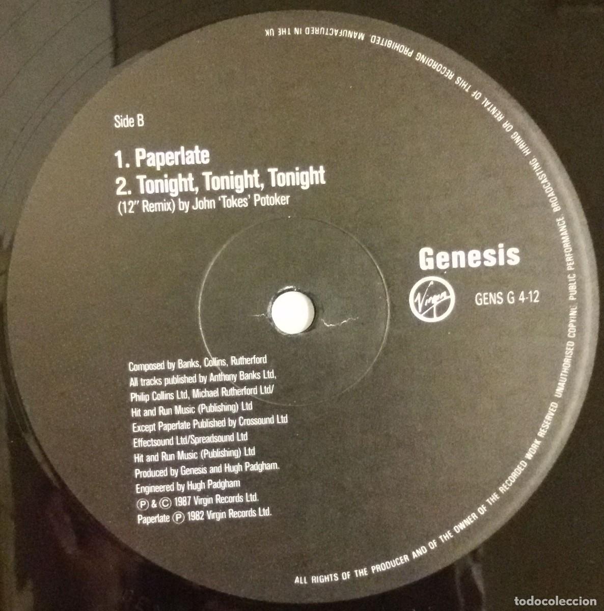 Discos de vinilo: Genesis Tonight Tonight Tonight Maxisingle 12&rdquo; UK 1987 gatefold - Foto 4