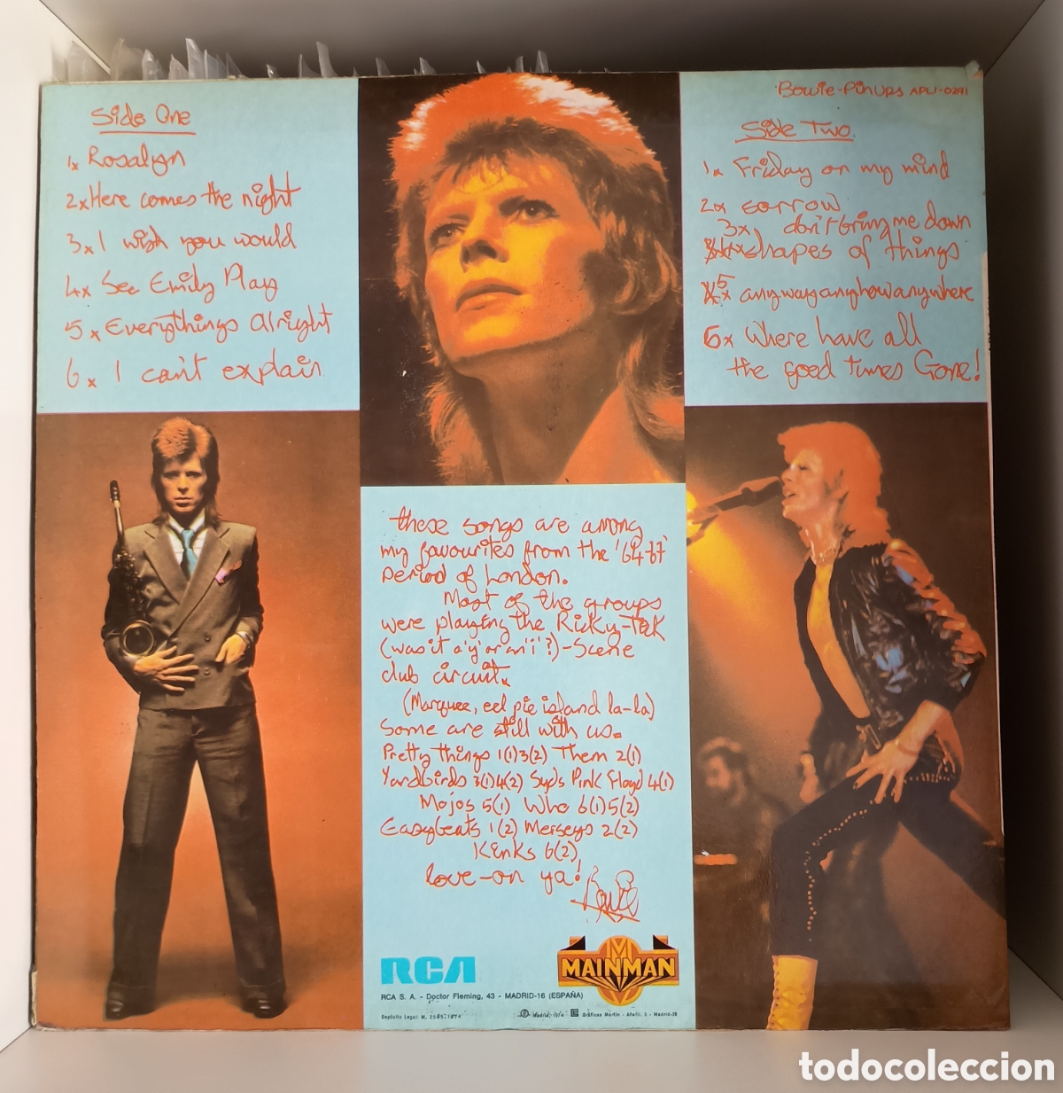 Discos de vinilo: David Bowie. Pinups. RCA. 1974. - Foto 2