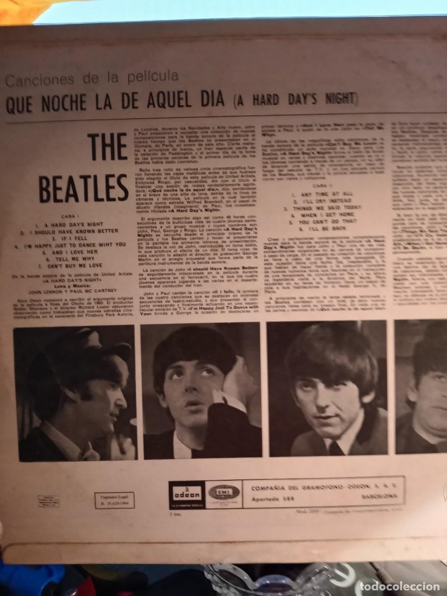 Discos de vinilo: vinilo The Beatles &rdquo;que noche la de aquel d&iacute;a&rdquo; - Foto 3
