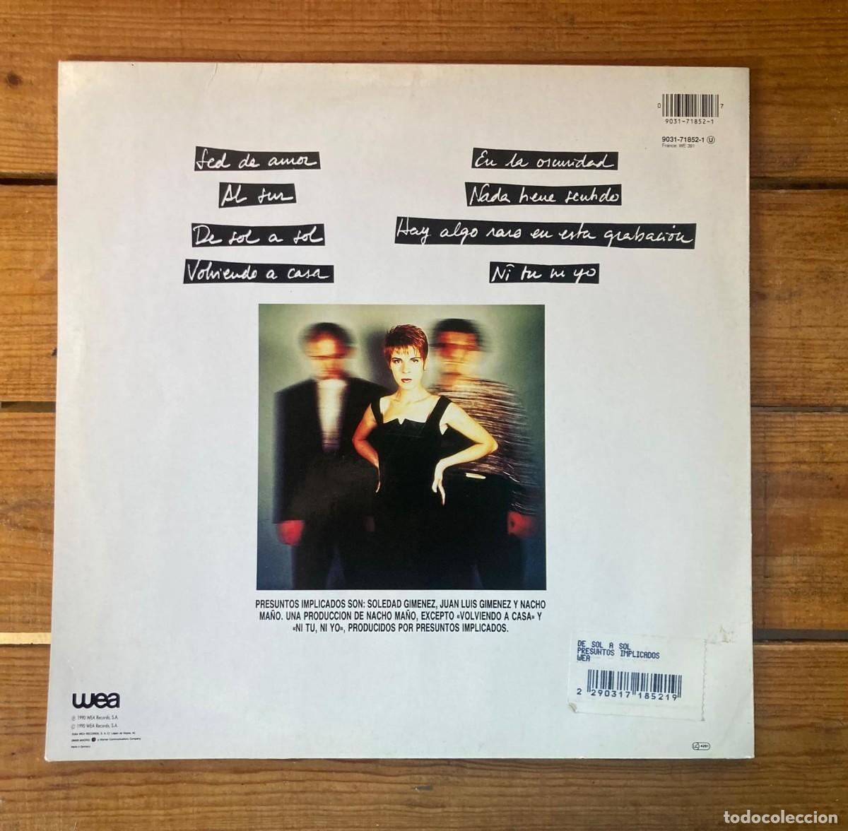 Discos de vinilo: PRESUNTOS IMPLICADOS - DE SOL A SOL - Foto 2
