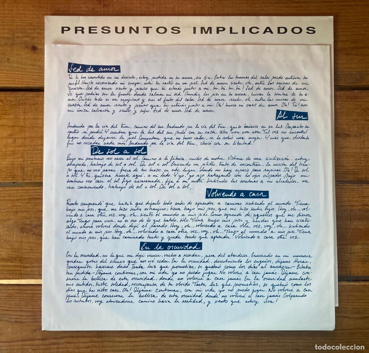 Discos de vinilo: PRESUNTOS IMPLICADOS - DE SOL A SOL - Foto 4