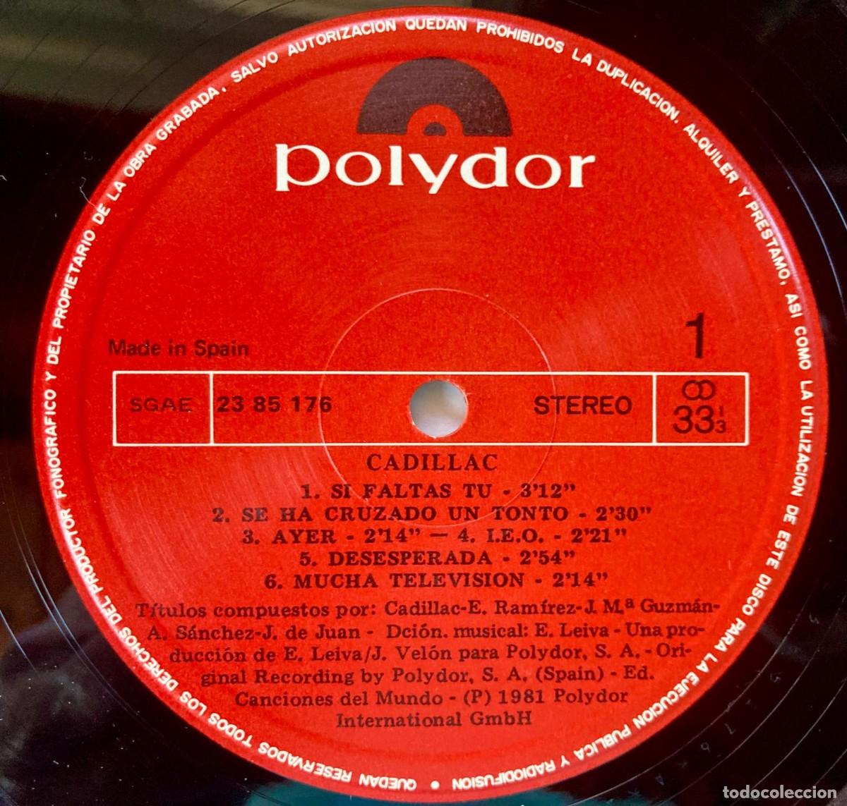 Discos de vinilo: CADILLAC - PENSANDO EN TI - Foto 3