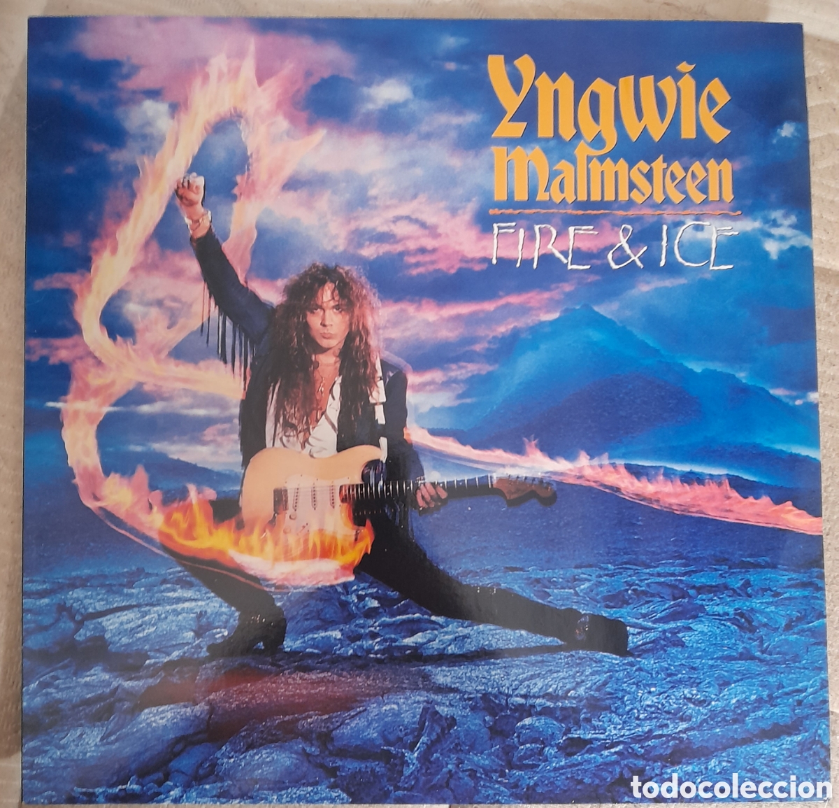 Discos de vinilo: YNGWIE MALMSTEEN - FIRE & ICE- LP 1992 + INSERT - Foto 1