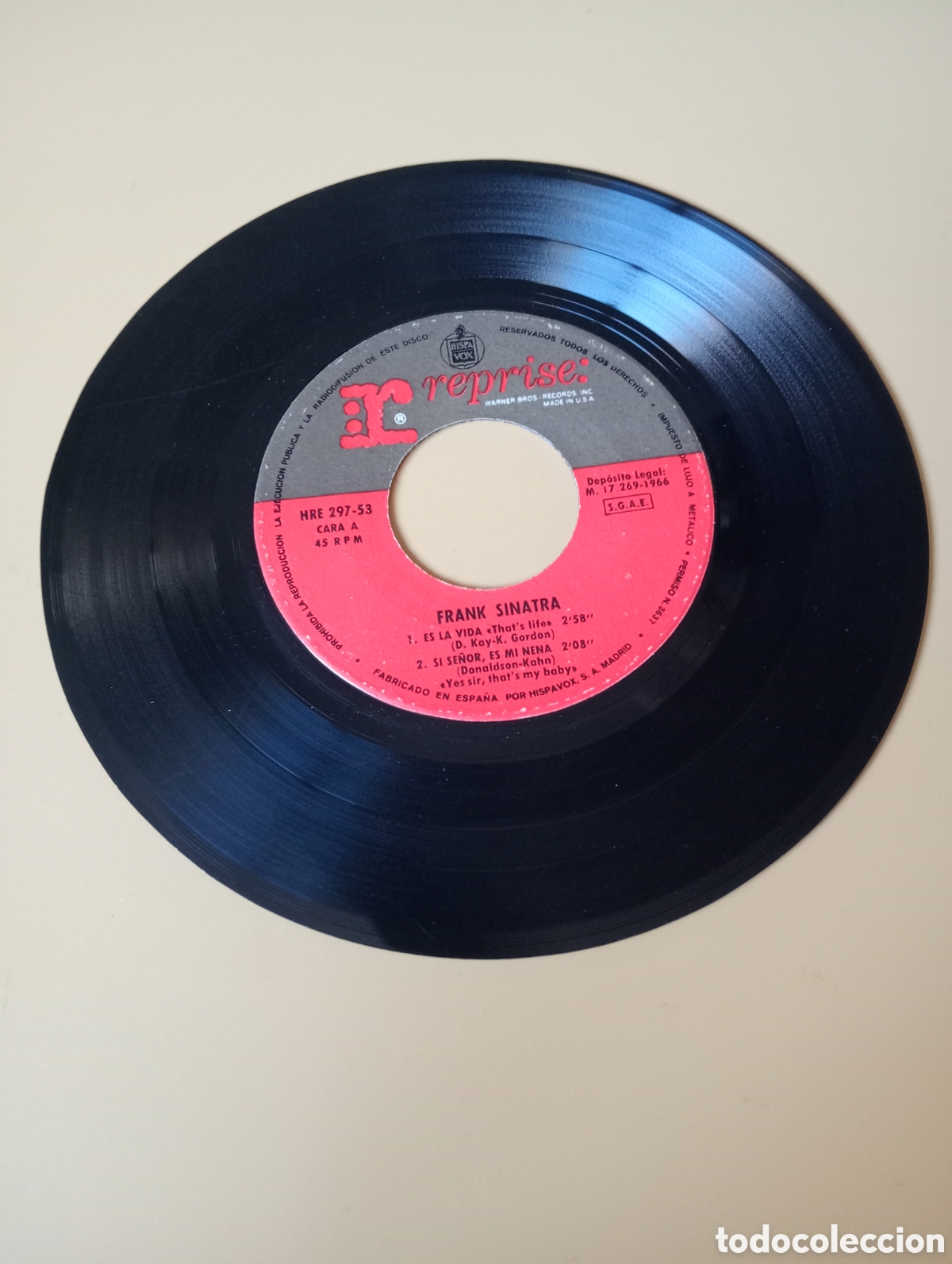 Discos de vinilo: Frank Sinatra- Es la vida, EP 1966 - Foto 3