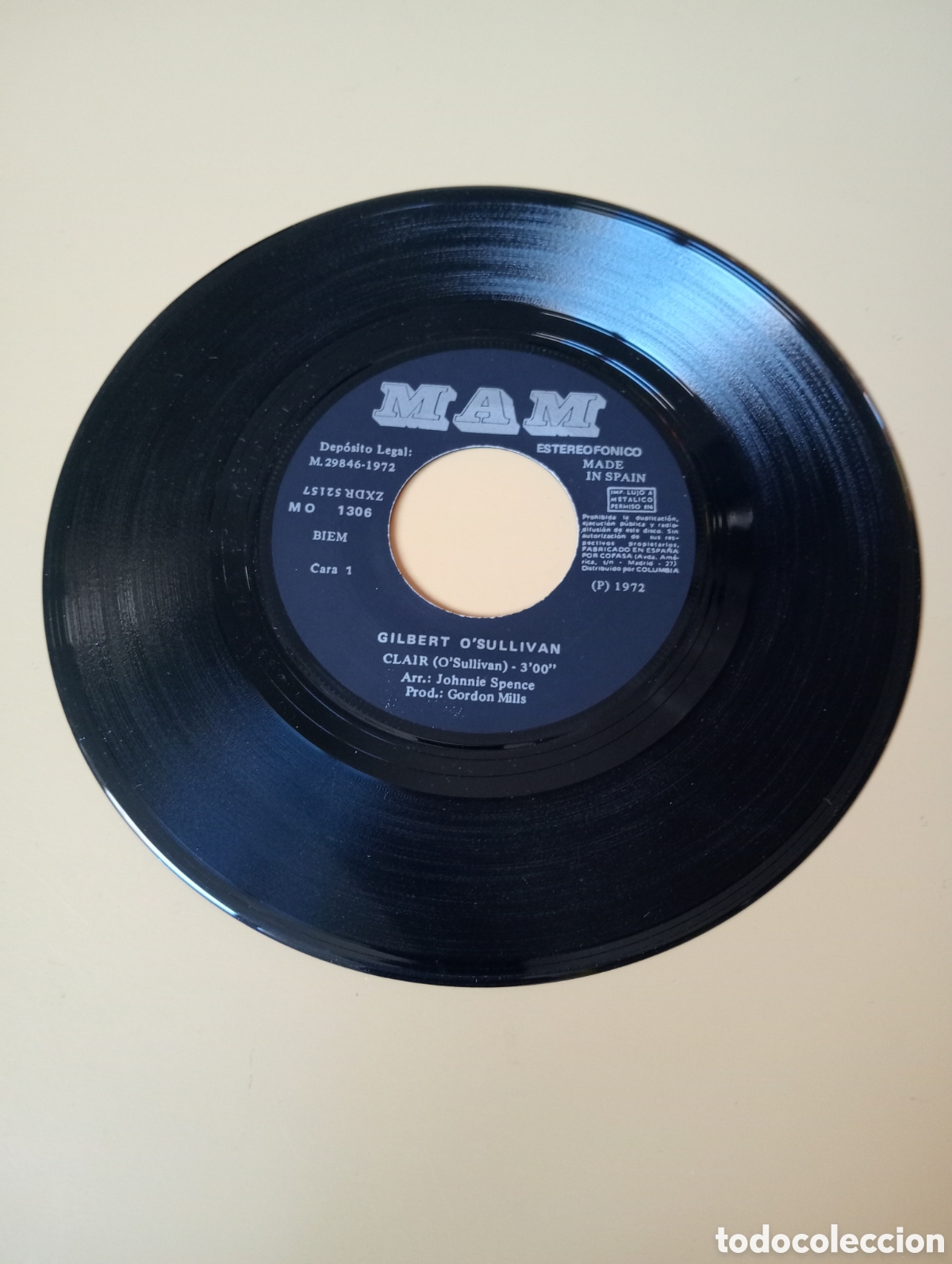 Discos de vinilo: Gilbert OSullivan - Clair. Single 45 rpm, 1972 - Foto 3