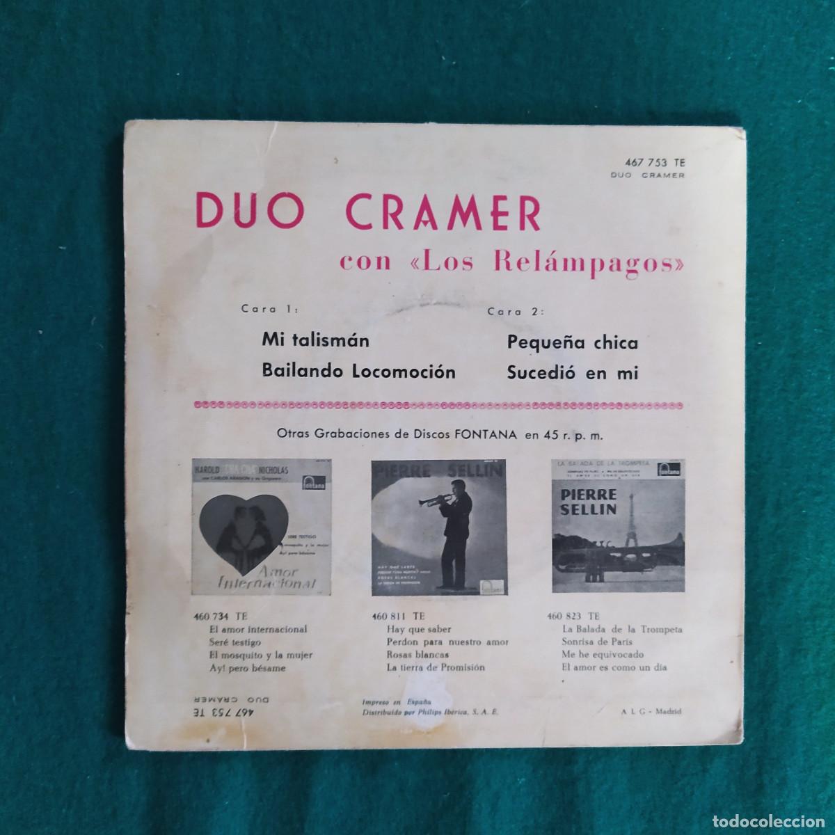 Discos de vinilo: Duo Cramer Con Los Relampagos &ndash; Mi Talisman - Foto 2