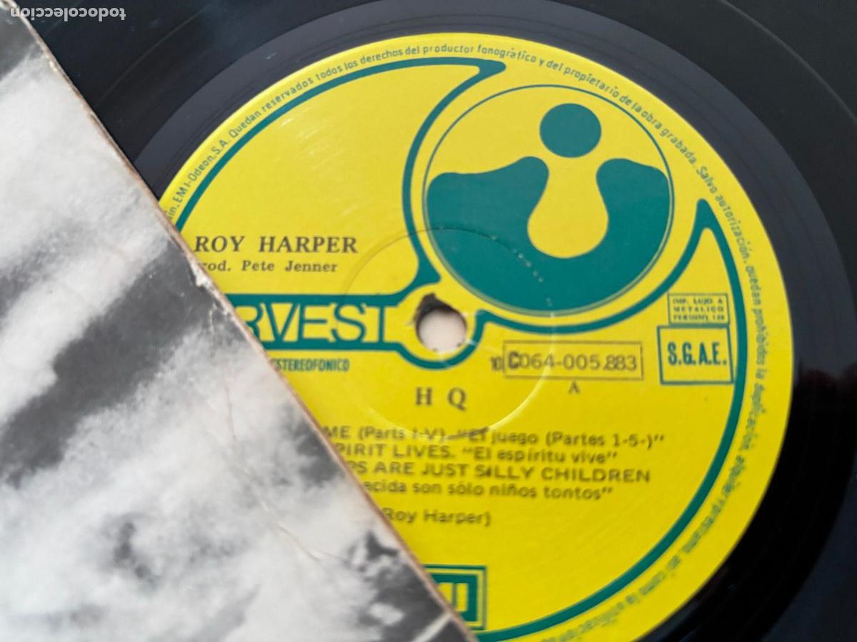 Discos de vinilo: ROY HARPER (HQ) LP ESPA&Ntilde;A 1979 (B-54) - Foto 3