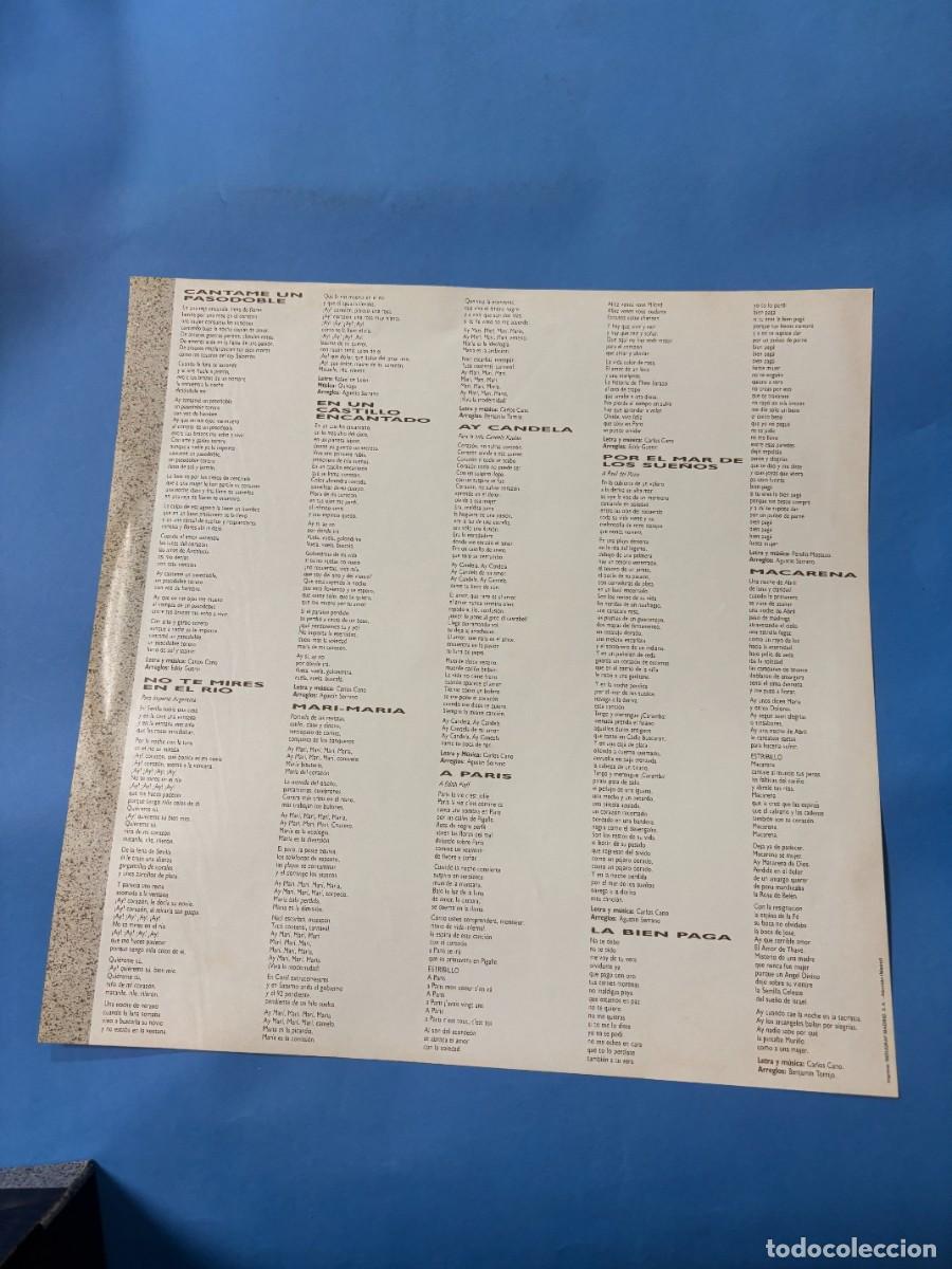 Discos de vinilo: LP - CARLOS CANO - RITMO DE VIDA - CBS - MADRID 1989 - Foto 4