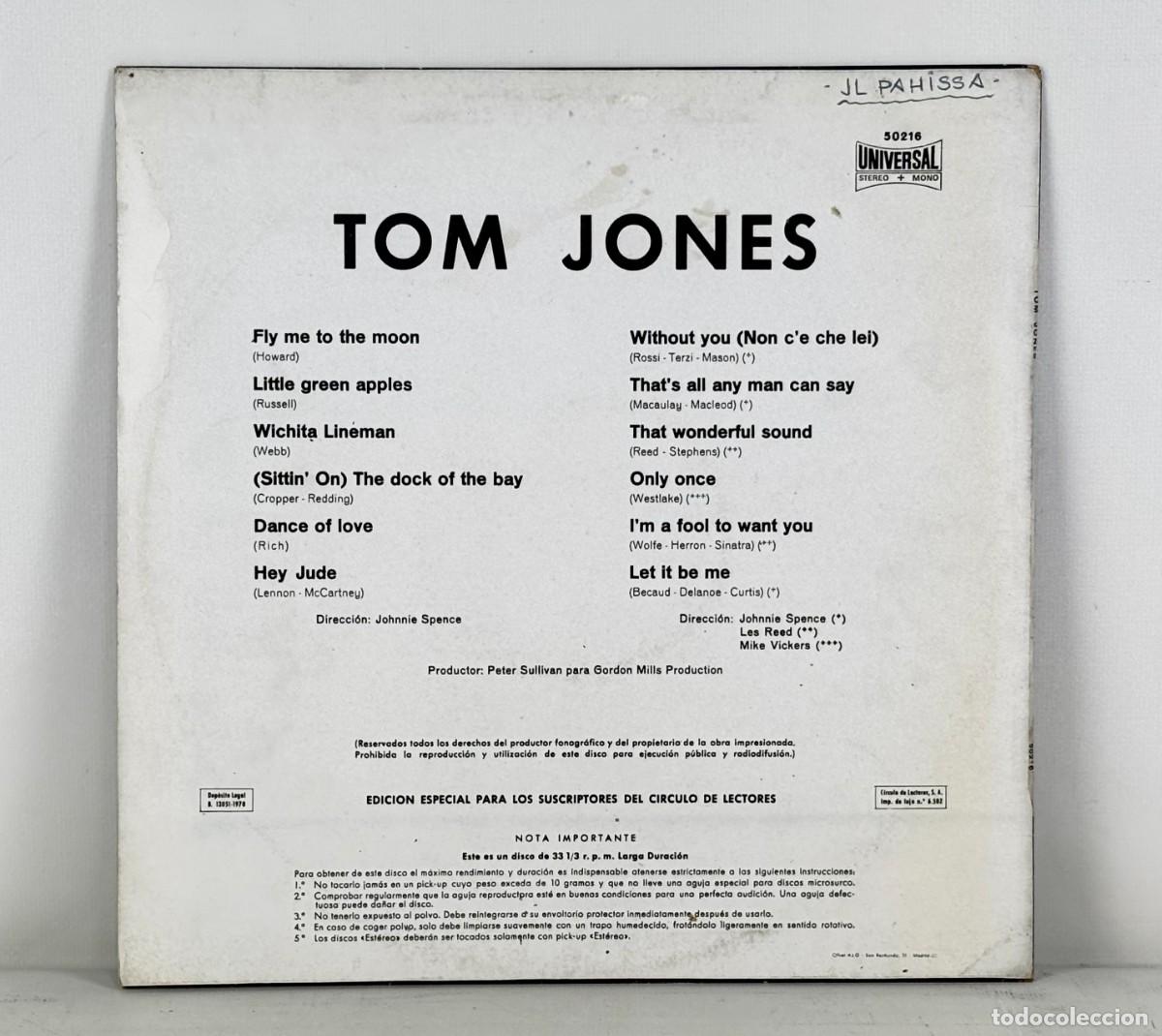 Discos de vinilo: LP, VINILO - TOM JONES - DECCA, 1970 - Foto 2