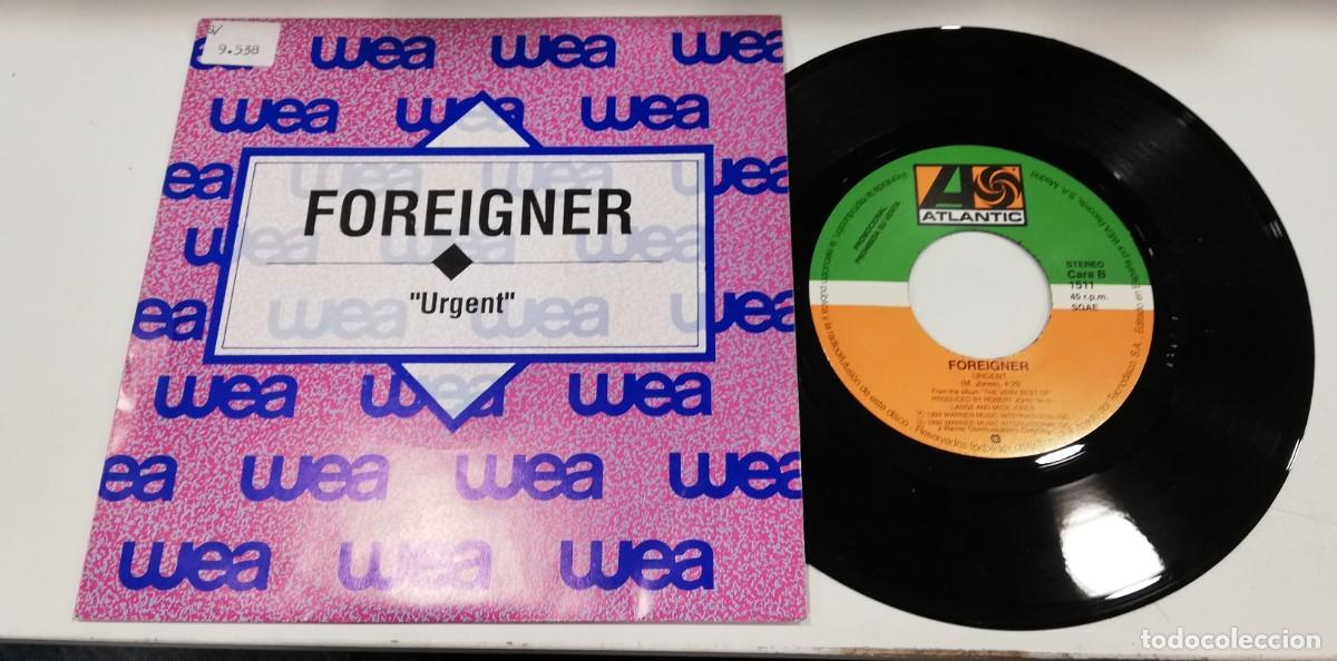 Discos de vinilo: SCO99-Foreigner - Urgent (7&rdquo;, Single, Promo) - Foto 1