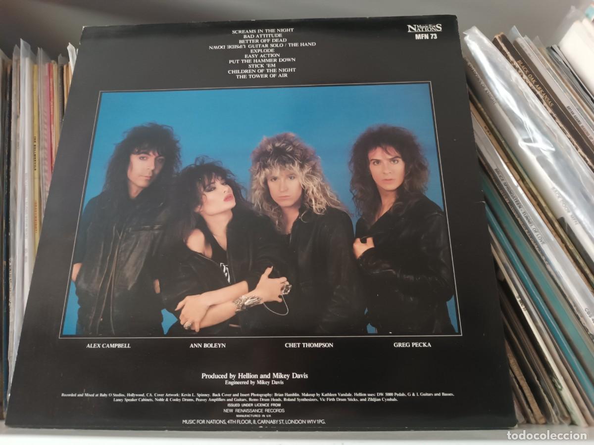 Discos de vinilo: Hellion &lrm;&ndash; Screams In The Night - lp UK 1987 - Foto 2
