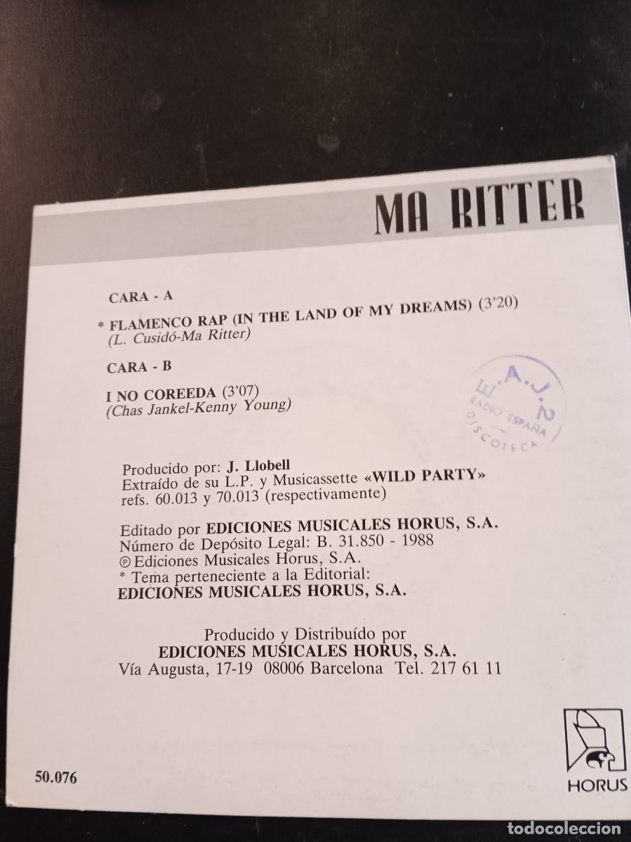 Discos de vinilo: MA RITTER- FLAMENCO RAP. SINGLE. - Foto 2