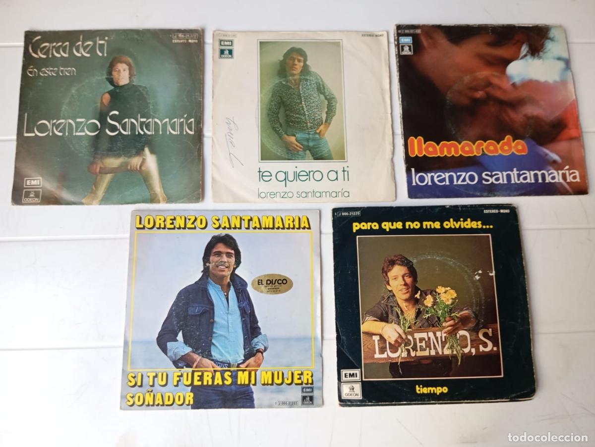 Discos de vinilo: LOTE SINGLES LORENZO SANTAMARIA - Foto 1