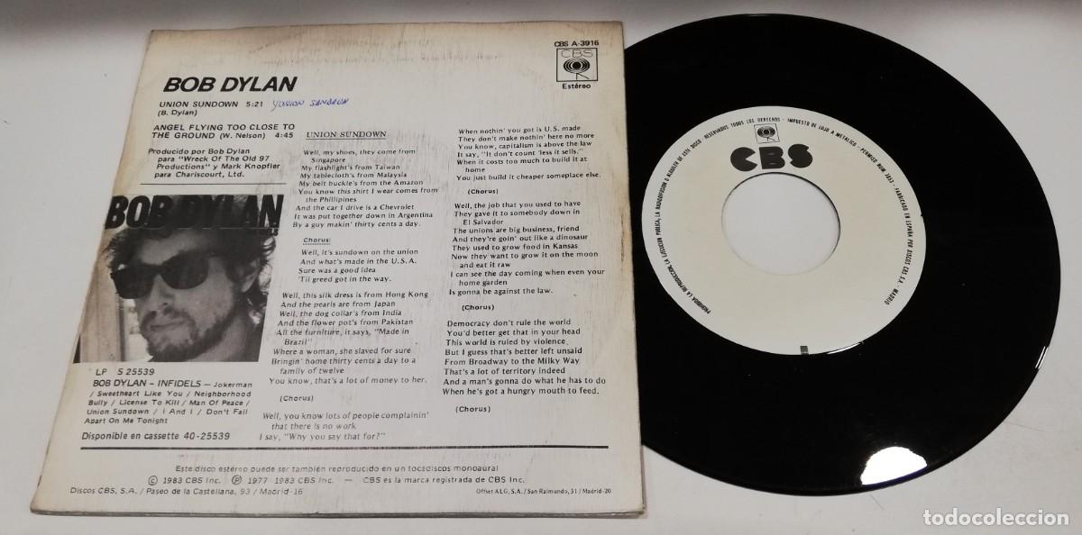 Discos de vinilo: SCO99-Bob Dylan - Union Sundown (7&rdquo;, S/Sided, Single, Promo) - Foto 2