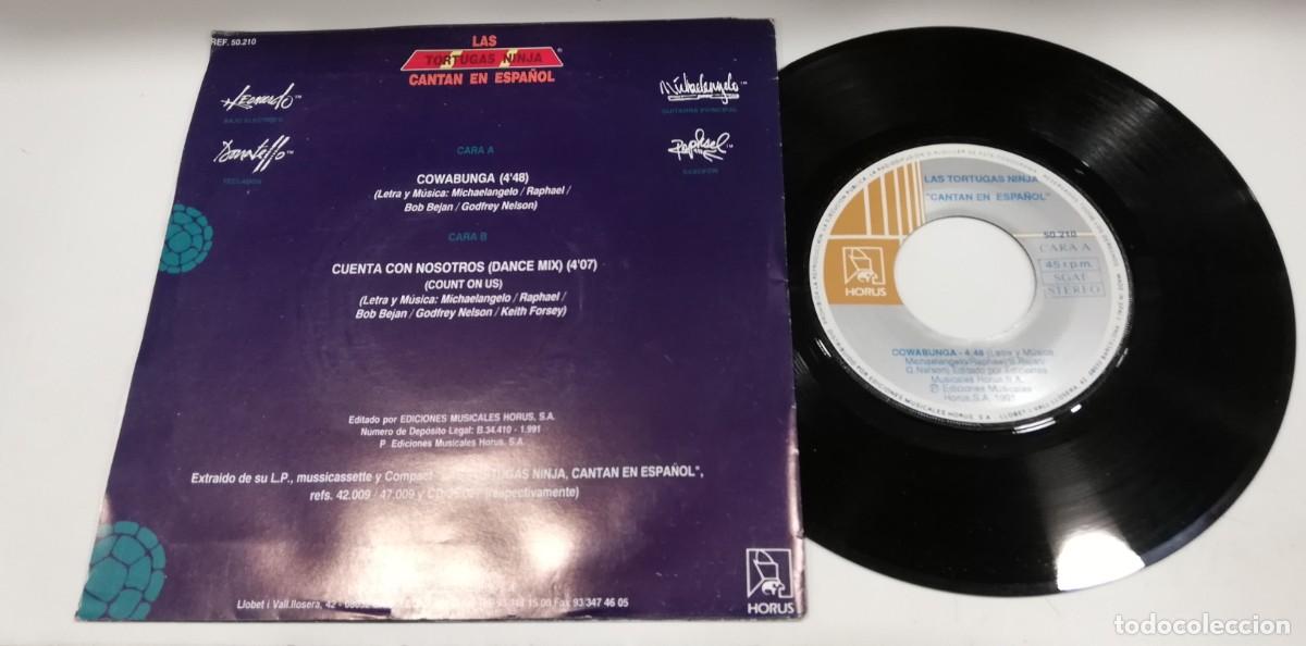 Discos de vinilo: SCO99-Las Tortugas Ninja - Cowabunga (7&rdquo;, Single) - Foto 2