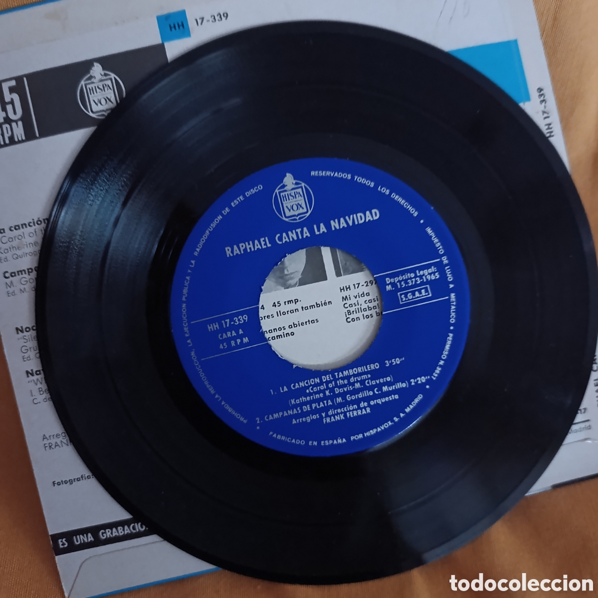 Discos de vinilo: Raphael,Canta la Navidad,disco vinilo EP,1965 - Foto 3